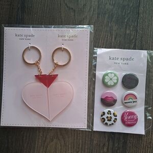 Kate Spade Friendship Keychains & Pin Set